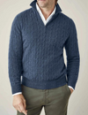 Romero – Men’s Cable Knit Sweater | Elegant cable pattern