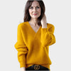 Larawen – Women's V-Neck Loose Fit Sweater | Relaxed V-neck