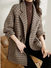 Gwenet – Women's Checkered Jacket | Timeless Check Pattern, Casual